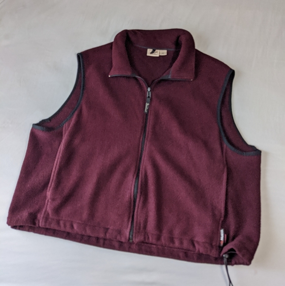 Woolrich Maroon Sweater Vest Zipper Closure Women's Size 2X - Picture 9 of 9